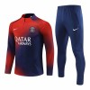 Tréninkový Mikina Soupravy Paris Saint-Germain Quarter Zip 2023-24 Červená pro Muži